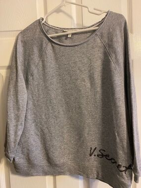 Victoria's Secret Gray Scoop Neck Pullover Sweatshirt